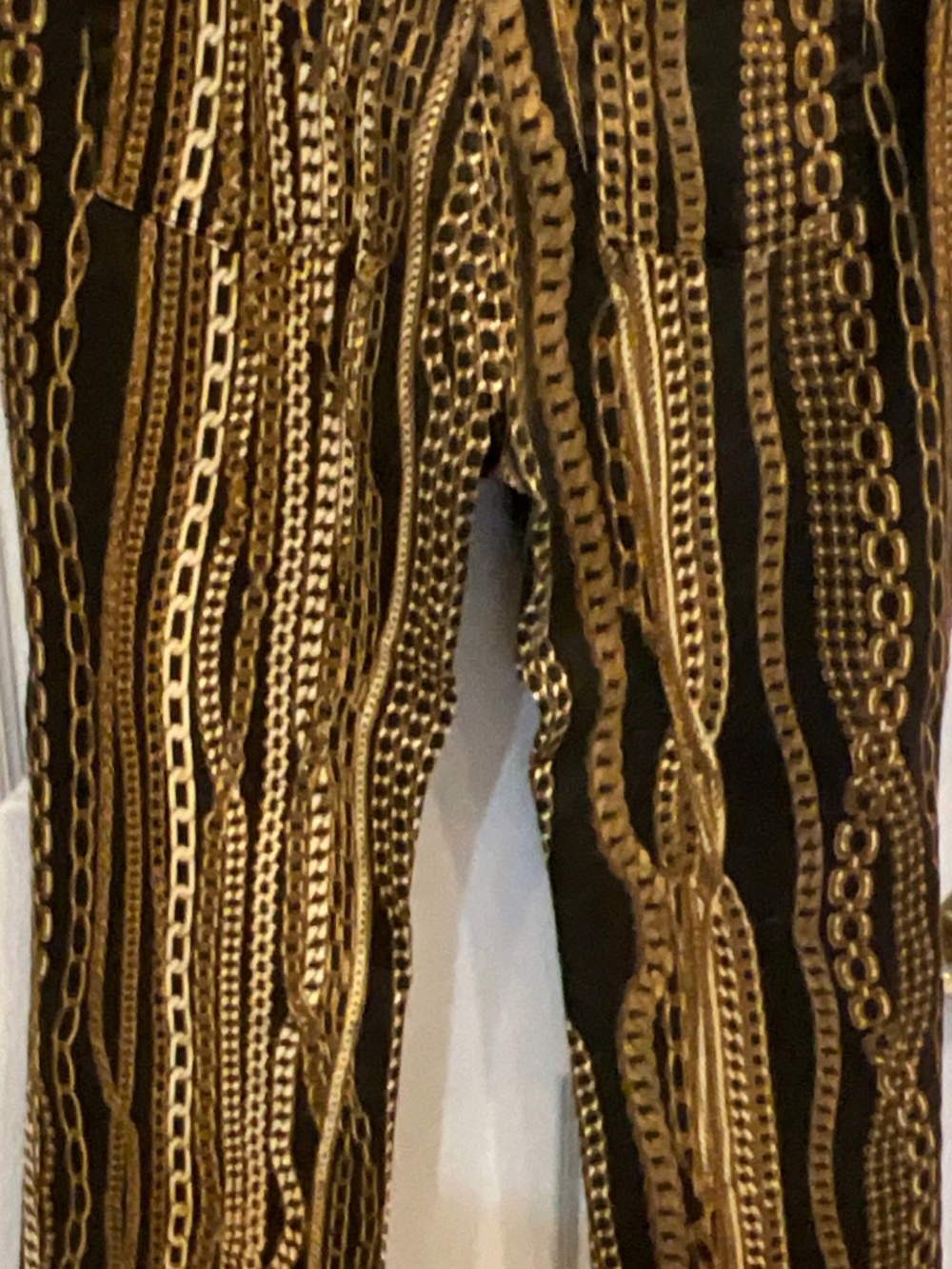 Roberto Cavalli pants with chain print Sz. XL
